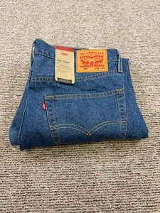Levi’s 502 Taper Eco Ease Regular Fit Medium Wash Herren Blau Jeans 36x32 Neu mit Etikett - Bild 1 von 8