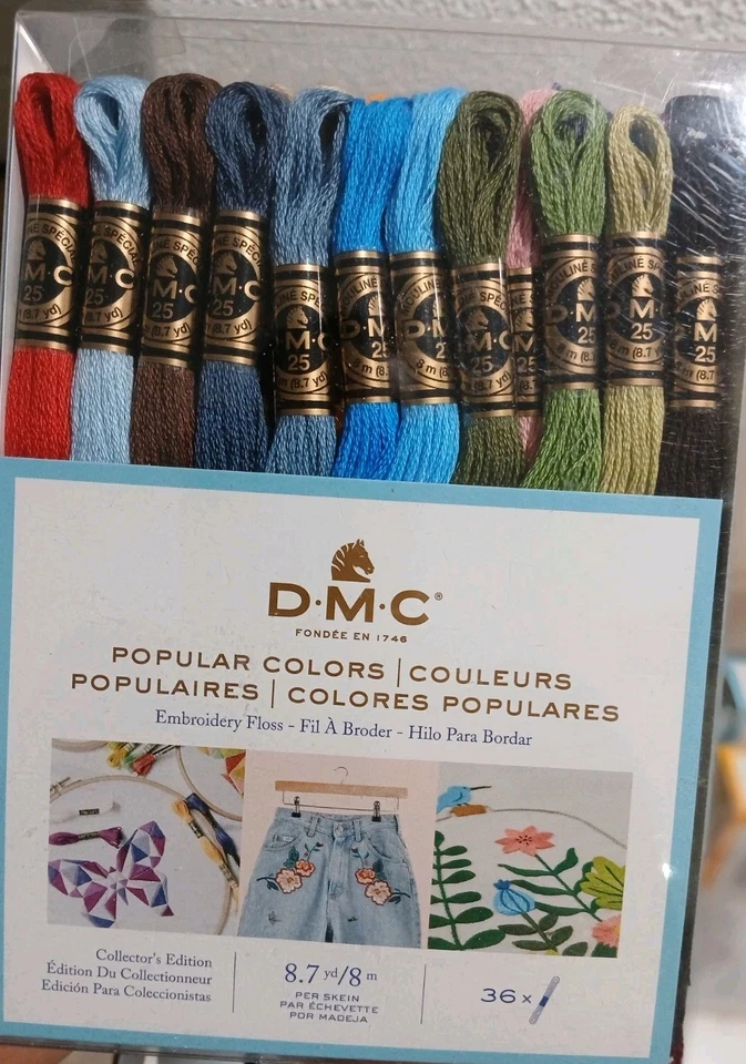 DMC 117F25-PC36 Embroidery Popular Colors Floss Pack, Colors may vary, 8.7-Y... - Image 1 of 1