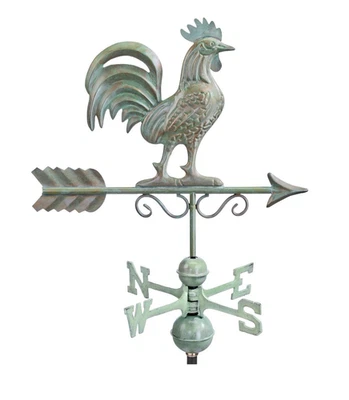 Good Directions Blue Verde Finish Copper nBantam Rooster Weathervane-1975V1R - Image 1 of 4