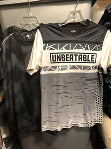 2 boys athletic t-shirts size 18 Russell & Athletic Works Black - Picture 1 of 9