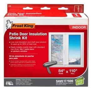 Patio Door Window Insulation Kit, Weatherseal Shrink Film 84 In. X 110 - Picture 1 of 11
