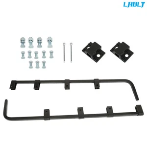 LABLT 30" Heavy Duty Steel Set Semi Truck Black Straight Mud Flap Hanger - Picture 1 of 8