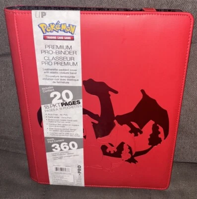 Переплет Pokémon Premium Ultra-Pro красный ES CHARIZARD 🐉 вмещает до 360 карт - Изображение 1 из 4