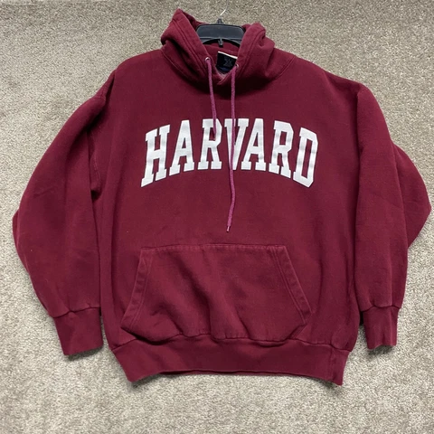 Harvard Crimson Hoodie Mens XL Red White Pullover Sweatshirt Ivy League Cover
