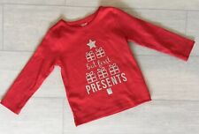 Carter’s Just One You Christmas Long Sleeve Shirt but First Presents Size 18m