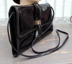True Vintage 60,s 70,s  Jane Shilton Japelle black  shoulder / clutch handba bag