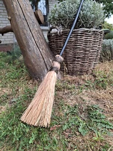 Authentic witch broom besom 38 inches Witches broom black Broomstick black prote - Picture 1 of 13