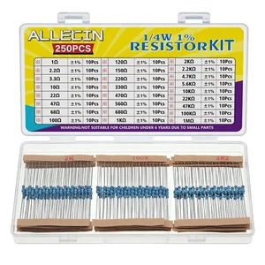 25 Werte 1W Carbon Film Widerstand Kit von 1 Ohm bis 1M Ohm 1 Watt 5% Widerstände - Bild 1 von 11