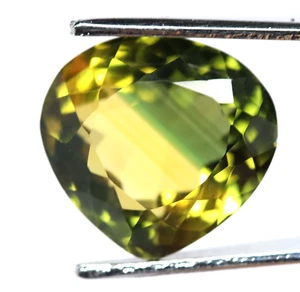 Certified Natural Bi Color Tourmaline Pear Shape Loose Gemstone Cut 8.70 Ct - Picture 1 of 8