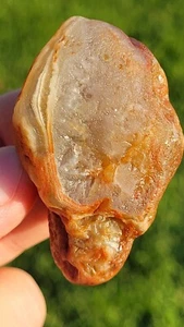 Schöne 2,8 Unzen Lake Superior Achate LSA - coole Bubbly Husk mit Kristallaufdruck - Bild 1 von 21
