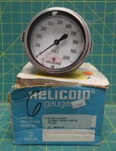 Helicoid 3-1/2” Pressure Gauge 0-1000 PSI, E1P6H1A1W0000, 6685-01-212-1375 - Picture 1 of 8