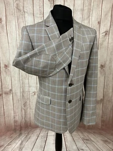 Men's Ted Baker 40” Paddock Tight Lines Wool Blazer Jacket Check Prince Wales - Picture 1 of 24