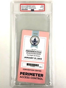 PSA 10 GEM MINT Barack Obama Presidential 2013 Inauguration Access Control Pass - Picture 1 of 2
