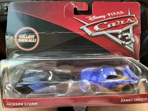 Disney Cars 3 Jackson Storm & Daniel Swervez 2-Pack Imperfect Packaging - Picture 1 of 10