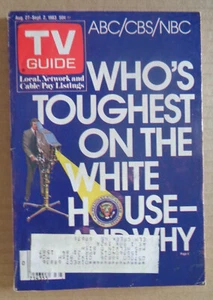 TV GUIDE magazine August 27 1983 WHITE HOUSE-Nebraska Oklahoma Football-FALL GUY - Picture 1 of 5