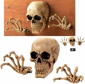 ¡Halloween! ** Juego de Tres (3) Piezas ** JUEGO DE DECORACIÓN DE PARED ESQUELETO ** NUEVO EN CAJA - Imagen 1 de 12