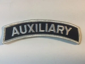 (2) Parche basculante superior auxiliar BLANCO sobre NEGRO para el Sheriff del Condado de Policía, etc. - Imagen 1 de 3