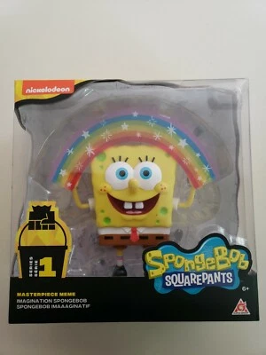 Bob Esponja Pantalones Cuadrados Obra Maestra Colección Meme Imaginación Arco Iris Figura Foto 1 de 3