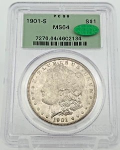 1901 S Morgan Silver Dollar PCGS MS-64 Green CAC OLD HOLDER - Picture 1 of 4