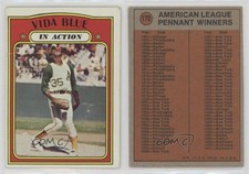 1972 Topps In Action Vida Blue #170