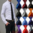 Hot! Solid Plain Classic 100%New Jacquard Woven Necktie Men's Tie