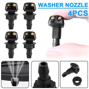Universal Dual Holes Windshield Washer Nozzle Adjustable Wiper Water Spray Jet - Picture 1 of 13
