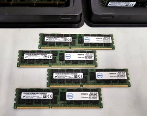 64GB (4x 16GB) Dell MT36KSF2G72PZ-1G6E1FG ECC Server RAM PC3L-12800R DDR3 2Rx4 - Picture 1 of 5