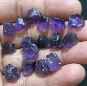 Amazing Quality African Purple Amethyst 16 Pcs Lot Size 10-13 MM Loose Gemstone - Picture 1 of 8