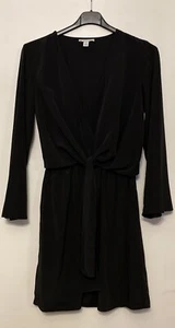 TopShop Size 6 Black Wrap Style Dress Short - Picture 1 of 4