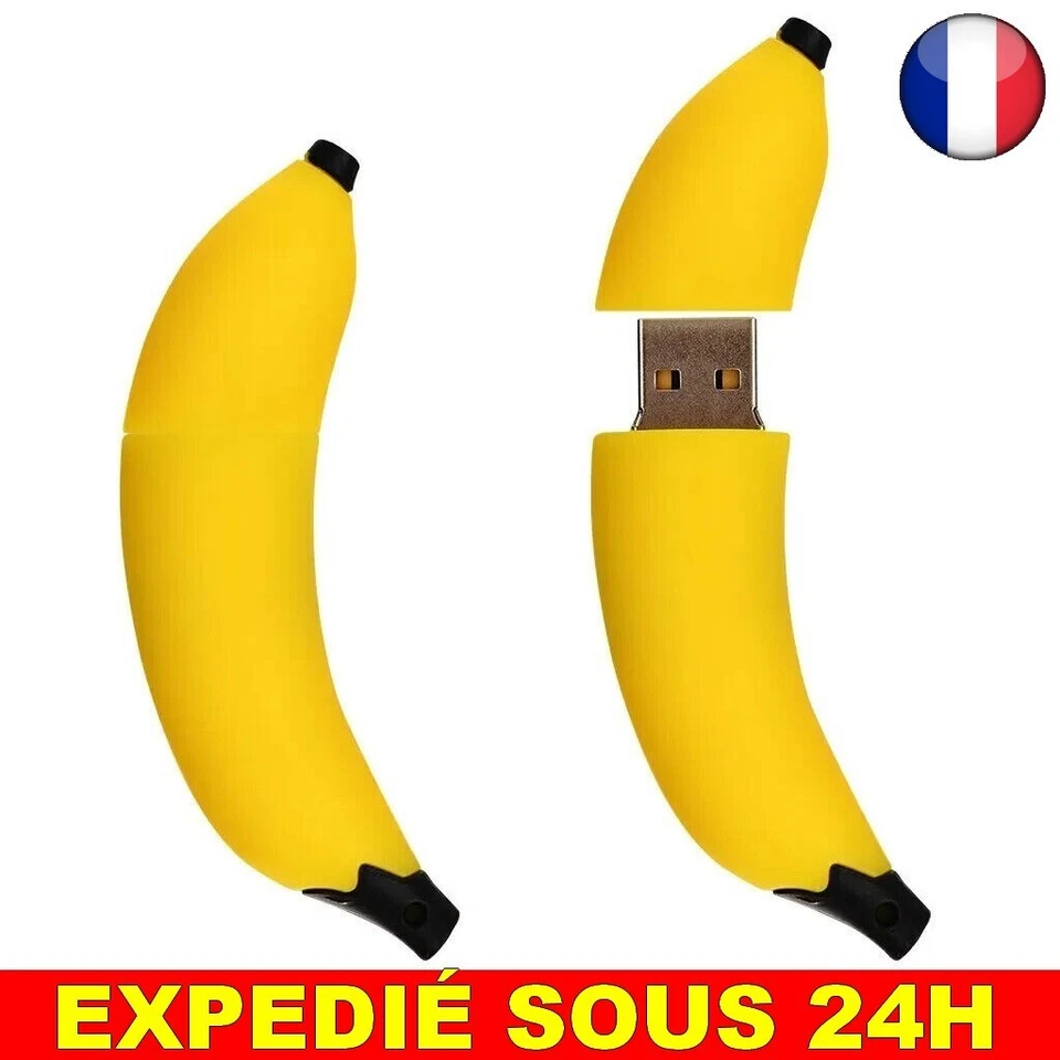 ✅ Clé USB 64 G Go GB Banane Fruit Ordinateur 2.0 Lecteur Disque Cadeau Silicone - Photo 1/1
