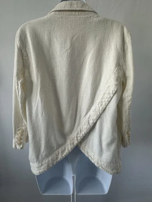 Blazer Anthropologie Talla 6P Mezcla de Lino Diseño Abierto Delantero Trasero Blazer (b10) Foto 1 de 4