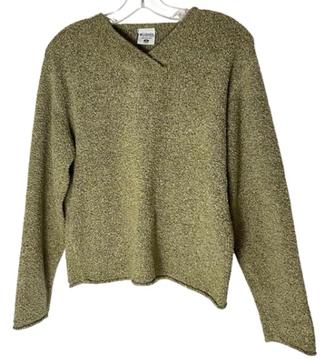 Suéter Columbia para mujer tejido jaspeado suéter cuello en V grueso neutro talla pequeña Foto 1 de 4