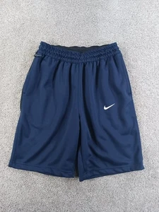 Nike Dri Fit Medium Mens Shorts Activewear Blue Drawstring Polyester - Picture 1 of 14