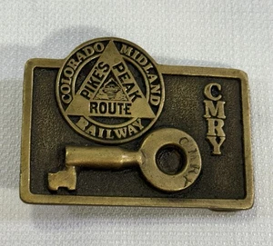 Vintage Adezy 1979 Colorado Midland Railway Pikes Peak Route Switch Schlüsselschnalle - Bild 1 von 5