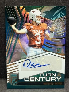 2025 Donruss Elite Quinn Ewers Auto Rookie Turn Of The Century /499 Dolphins - Picture 1 of 3