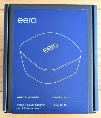 eero J010001 White Dual-Band Wi-Fi Mesh Router Wireless WiFi Extender NEW - Image 1 of 4