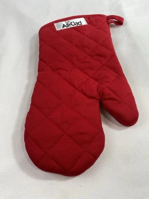 Полностью одетая красная перчатка для духовки 100% хлопок алмазные швы можно повесить на кухне - Изображение 1 из 4