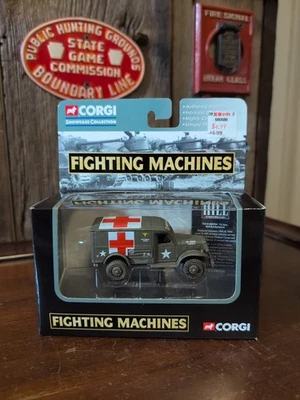 Ambulancia Corgi Fighting Machines Pork Chop Hill T214-WC54 2002 1/2 tonelada 4x4 nueva en caja Foto 1 de 2