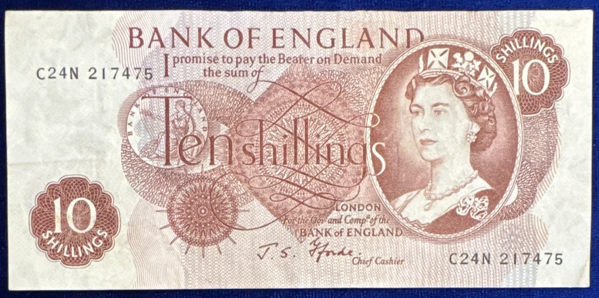 【希少】イギリス紙幣10 Shillings 1925年旧紙幣 希少】イギリス紙幣10 Shillings 1925年旧紙幣 希少】イギリス紙幣10