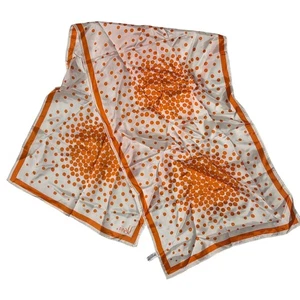 VERA Neumann Scarf ~  Signed ~ Orange ~ 43" x 14" Made in Japan - Picture 1 of 6