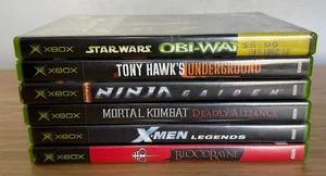 Microsoft Xbox OG 6x Juego LOTE Mortal Kombat BloodRayne Star Wars Obi Wan *¡LEER!* - Imagen 1 de 9