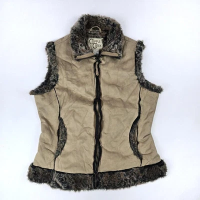 Penny Lane Brown Vintage Gilet brown, black sleeveless full zip up - Image 1 of 4