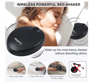 Loud & Vibrating Alarm Clock – Wireless Bed Shaker, Heavy Sleepers, Desktop Lou - Picture 1 of 3