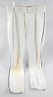 1995 Houston Astros # Game Used White Baseball Pants Size 35 417 - Image 1 of 4