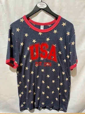Alternative T-Shirt Color: Red/Blue/Stars Size: Small Decorated USA Est. 1776 - Image 1 of 2