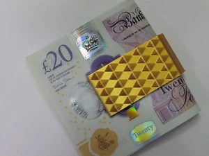 KLEINER SEIDE GOLD GELDCLIP HALTER TOLL, UM IHRE NOTIZEN ZUSAMMENZUHALTEN 3D-GEDRUCKT - Bild 1 von 4