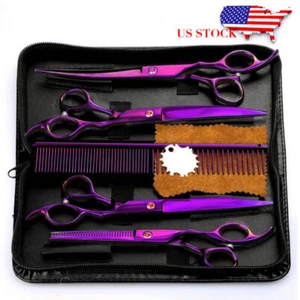 US Pro Barber Hair Cutting Thinning Scissors Shears Set Hairdressing Salon - Picture 1 of 13