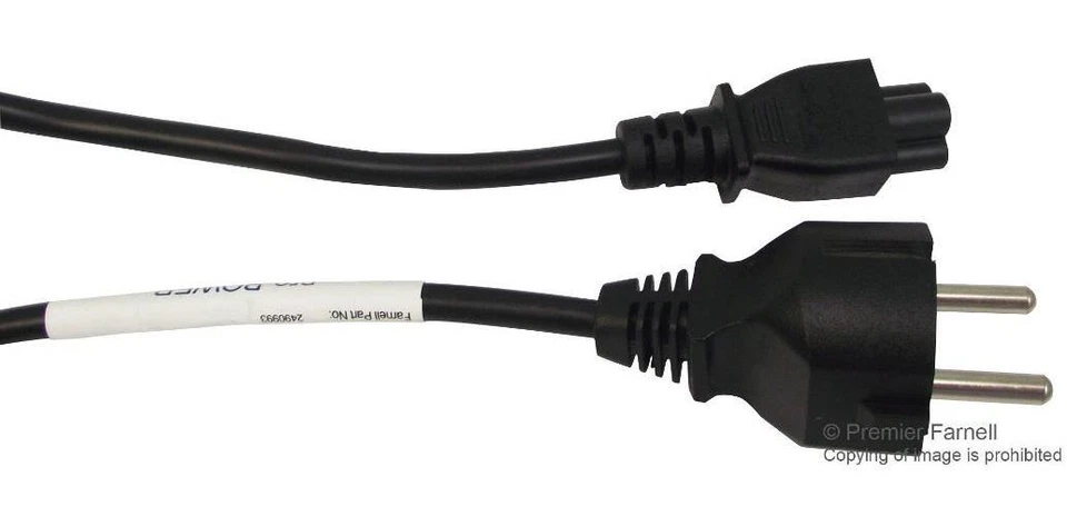 Cee 7/7 Stecker Auf IEC C5 Netzkabel, 250V AC, 16A, 2m, Schwarz - GW-151617 - Bild 1 von 1