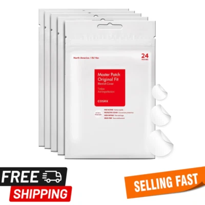 COSRX Acne Pimple Patch Absorbing Hydrocolloid Original 3 (40 Each) Size Patches - Image 1 of 4