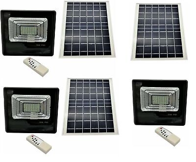 Faro 800W Led Compatto Da Esterno Con Pannello Solare E Controllo Da Remoto